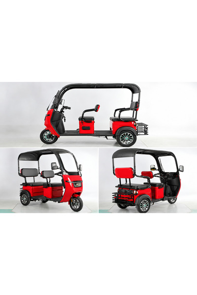 TEA Sports Triciclu electric 1000W, T3 ROSU, fără permis, 72V, 20Ah, 25 Km/h,...