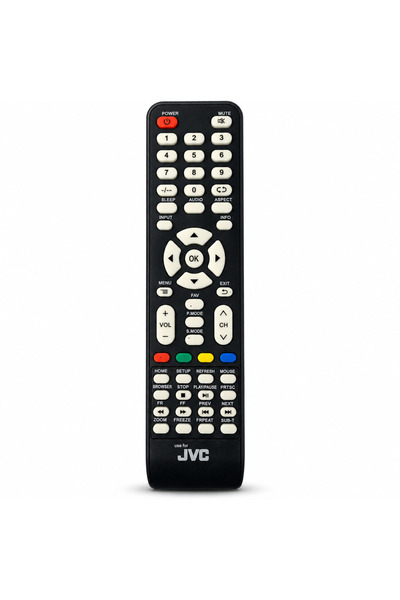 BURAQ TV Remote Control for JVC with Navigation and Media Buttons - Black