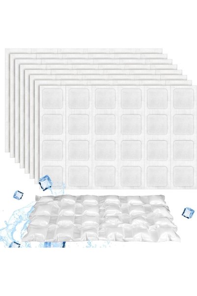 Generic 10-Pack Reusable Ice Mat Sheets, Self-Absorbing Flexible Freezer Pack...