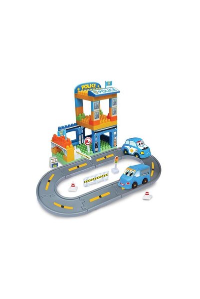 Jumbo Set Cuburi de Constructie Statie Politie - 48 de piese
