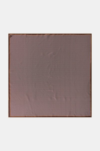 Kayra Silk Twill Scarf, Dark Brown