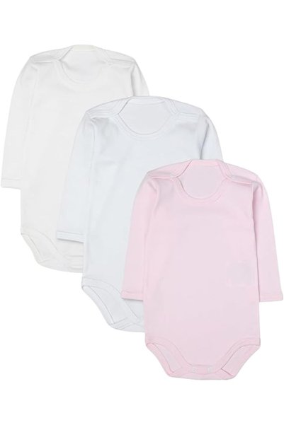 Generic مجموعة بودي سوت للأطفال بأكمام طويلة من سلسلة CalmCotton للجنسين (عبو...