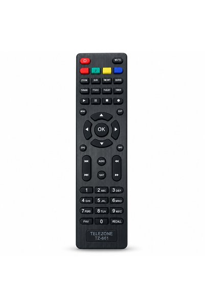 BURAQ TELEZONE TZ-661 Satellite Receiver Remote Control - Black