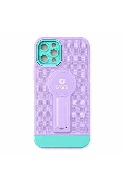 DAMUR Θήκη Armor Design με βάση στήριξης για Apple iPhone 11 Pro, Μωβ/Μπλε, Μ...