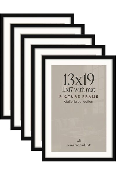 Generic 13x19 Picture Frame with Polished Plexiglass - Set of 5 - Use as 11x1...