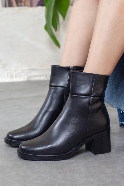 Adım Adım Women's Genuine Leather Heeled Boots