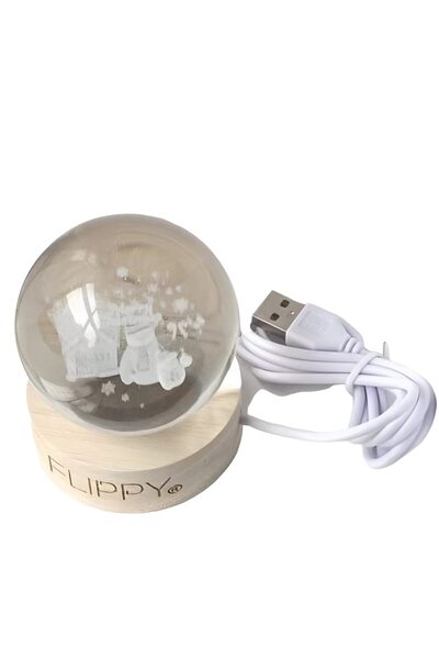 DAMUR Decorative LED Lamp, DAMUR, with 6cm Diameter Crystal Ball, 3D Merry Ch...
