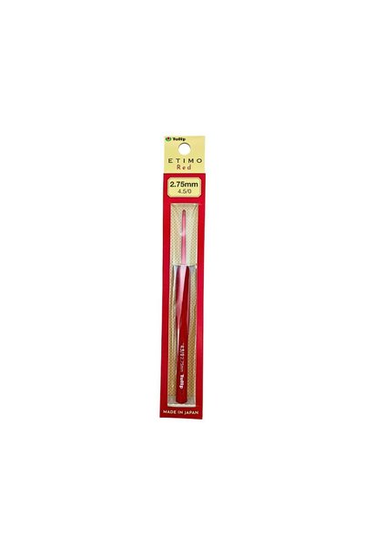 Tulip Etimo Red - 2.75 mm (RED) Crochet Hook with Strappy Silicone Handle