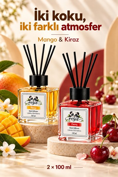 Rosie Mango ve Kiraz 2’li Meyveli Çubuklu Oda Kokusu 100 ml