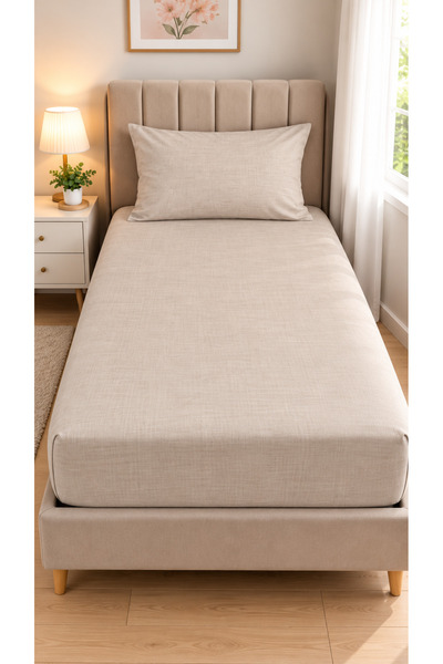 HAVLUSAN Soft Touch Cotton Fitted Sheet Set with Pillowcase Included