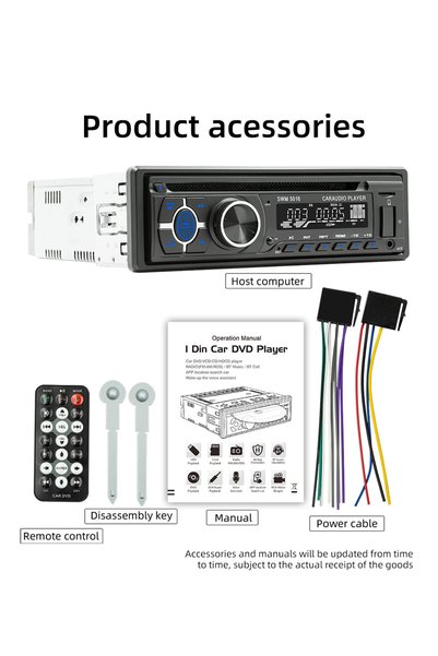 Choice SWM 5016 BQCC 1 Din Universal Car DVD/CD/VCD Player AI Voice BT USB TF...