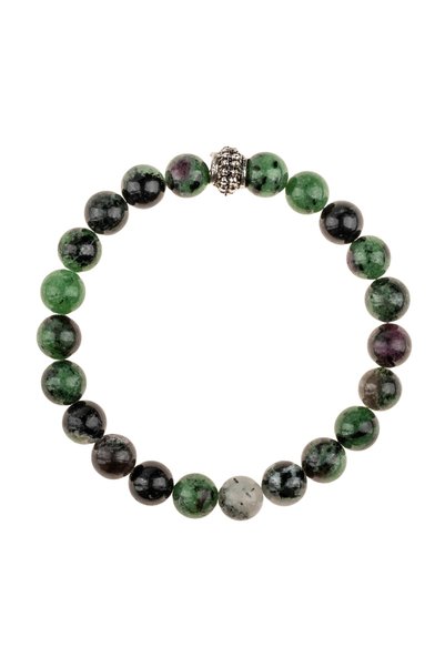 ALUULA Zawira Anyolite natural stone bracelet (8mm sphere cut)