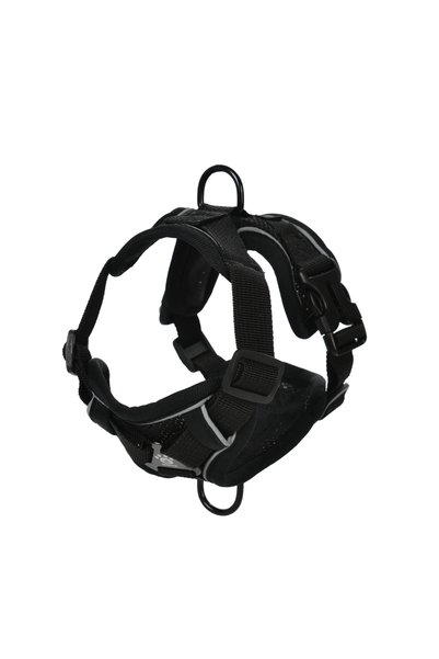 Choice S black Dog Harness Leash Set For Small Medium Dogs Cat Hiking Adjusta...