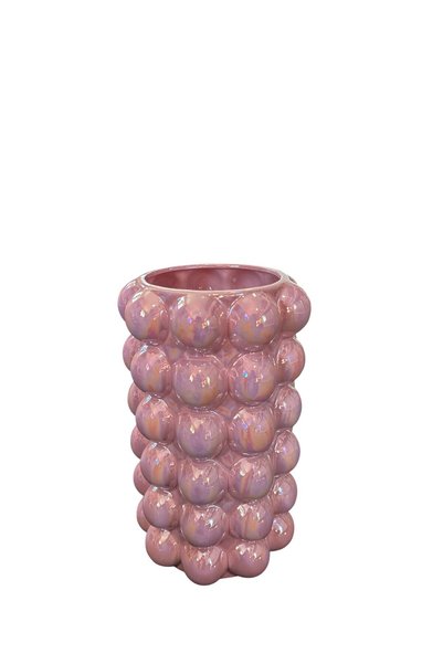 Bubbly Vază decorativă roz tip bule "Bubbly" Cozy Creations – Ceramică, 24 cm...
