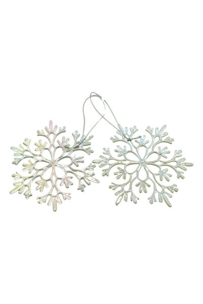 Generic Brand Ornament brad de Crăciun, Perlat, în forma de Fulg de nea, 10 c...
