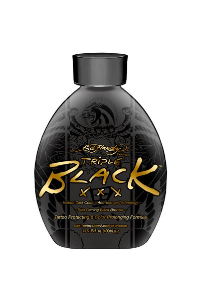 Ed Hardy Cremă pentru solariu Triple Black XXX, pentru fermitatea pielii, cul...