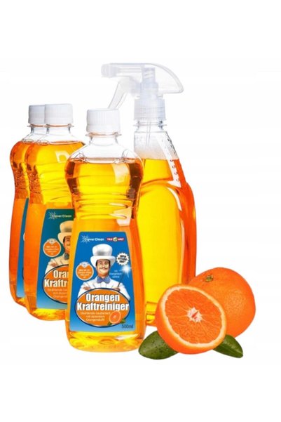 Clever Detergent concentrat Clean Orange – 3×500 ml + pulverizator, Degresant...