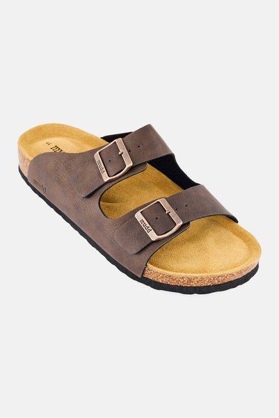 MUDD Men Slip On Cork Sandals, Brown