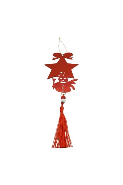 Generic Brand Christmas Tree Ornament, Star, Snowman, Red, Glossy, 10*28CM, A...