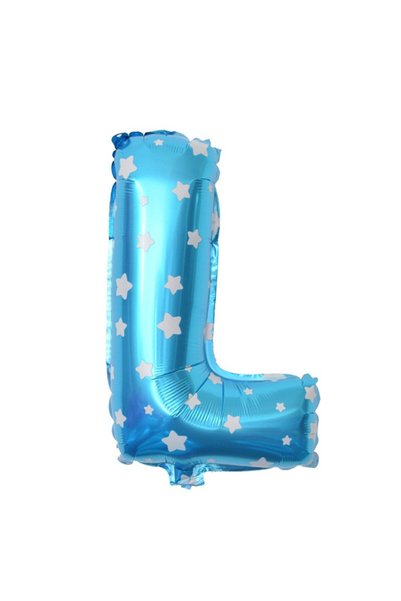 Generic Brand Metallic Foil Balloon Letter L, 40 cm, With Star Print, Inflate...