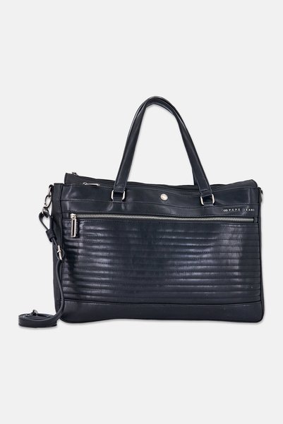 Pepe Jeans Women Brand Logo Tote Bag, Black