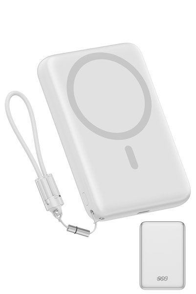 QCY PBW10A 10.000mAh Magsafe Powerbank Manyetik Kablolu-Kablosuz Ultra İnce 20W Hızlı Şarj