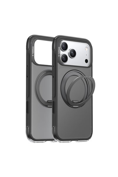 TORRAS Husa pentru iPhone 17 Pro Max - - Ostand O3 Seria Air, Negru Umbra