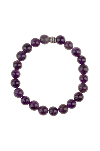 ALUULA Zawira Amethyst Natural Stone Bracelet (8mm Sphere Cut)