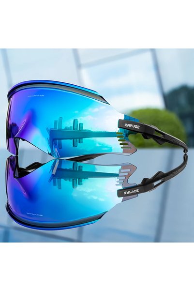 KAPVOE 1LENS color-01 Cycling Sunglasses Cycling Glasses UV400 MTB Bicycle Ey...