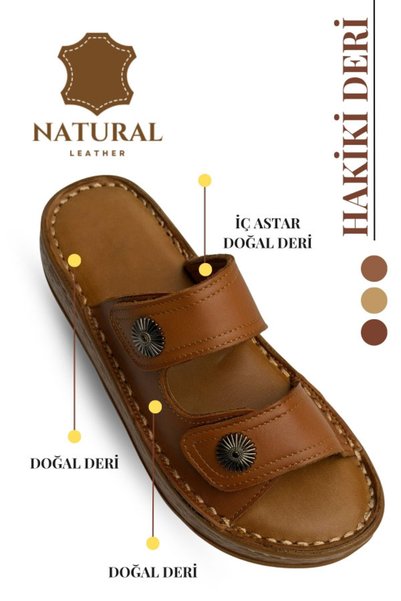 lil amore Genuine Leather Women's Slippers - Soft Thick Soled Genuine Leather...