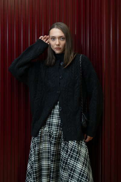 KÜÇÜĞÜM BUTİK Black Long Cardigan
