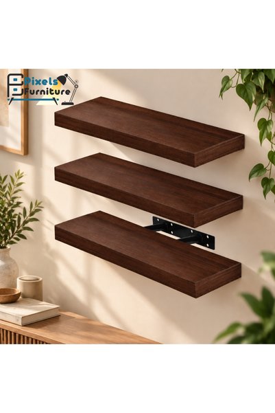 PixelsFurniture مجموعة من 3 قطعة ارفف عائمة للحائط من بكسل الأثاث, غرفة المعي...