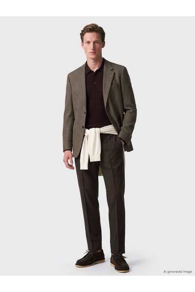 LC Waikiki Peak New Season Brown Regular Fit Men's Pleated Trousers