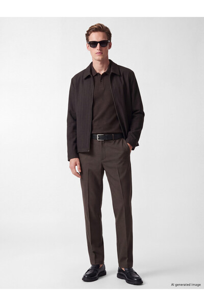 LC Waikiki Özmarka New Season Brown Regular Fit Gabardine Men's Trousers