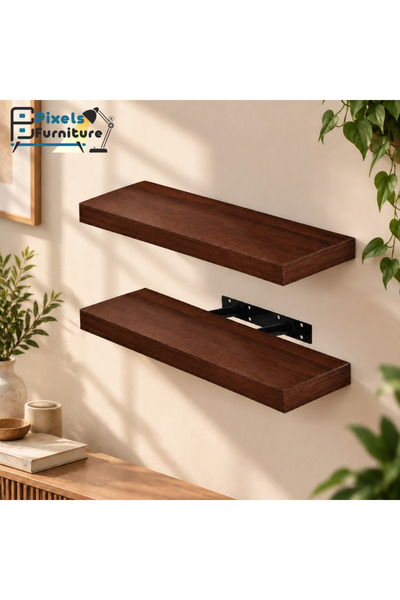PixelsFurniture Set of 2 Pieces Floating Wall Shelves from Pixel Furniture, L...