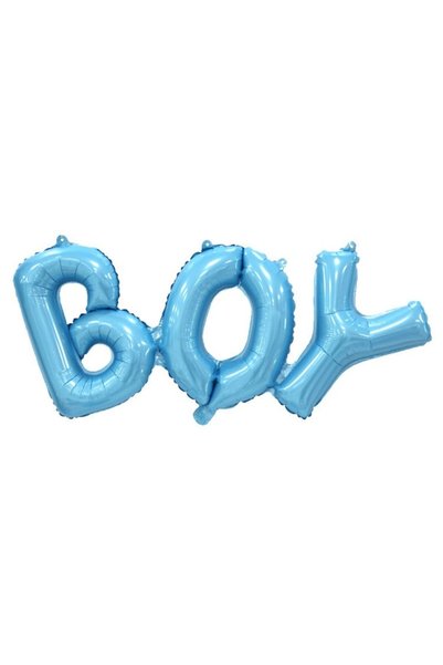 DAMUR Set de baloane din folie metalică, Inovație, Model cu inscripția Boy, 3...