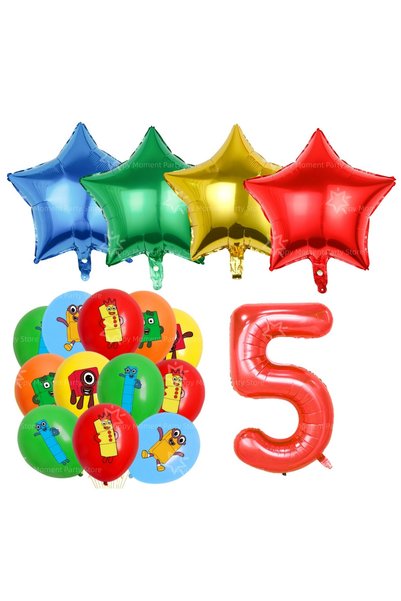 Miniso as shown age 5-17pcs Building Block Birthday Party Decoration Number b...