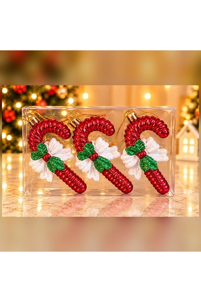 HEDİYE FİKRİ New Year's Cane Candy and Shepherd's Purse-Shaped Christmas Tree...
