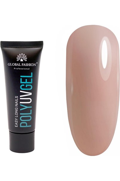 GLOBAL FASHION Professional Poly UV Gel for Nail Extensions, Shade 16, 30ml