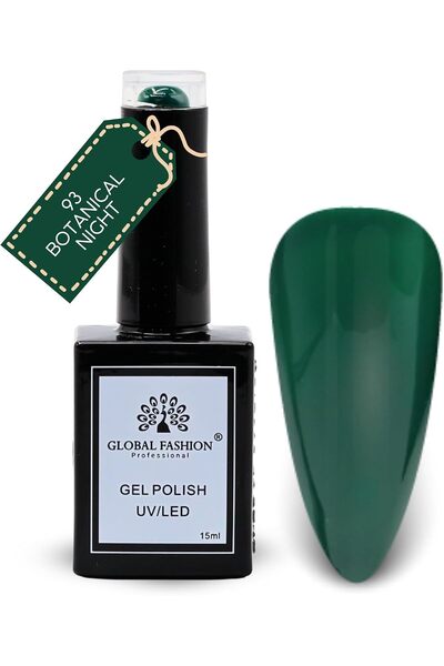 GLOBAL FASHION Professional Black Elite Gel Nail Polish 093 Botanical Night (...