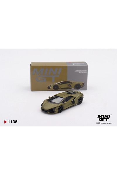mini gt MGT01136 لامبورغيني ريفويلتو، لون أخضر جييا، طلاء غير لامع، مقياس 1:6...