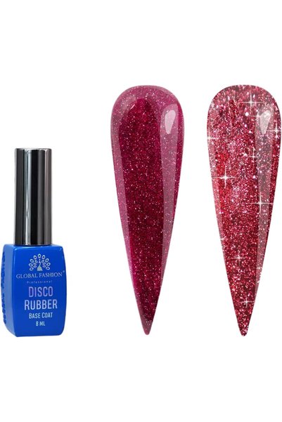 GLOBAL FASHION Professional Disco Reflective Rubber Base | 8ml | Long-lasting...