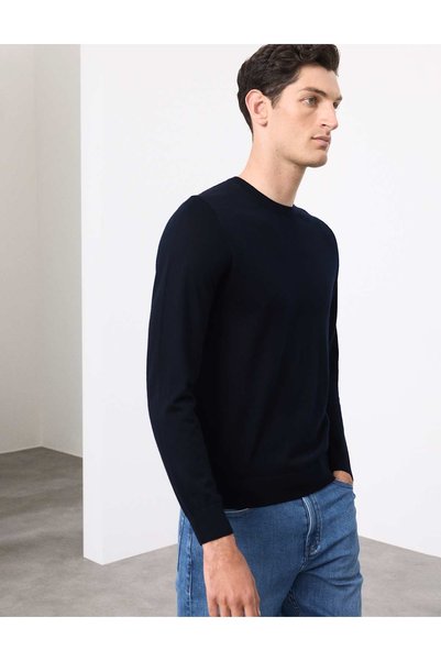 Marks & Spencer Pulover cu guler rotund din lână merinos pură extra fină