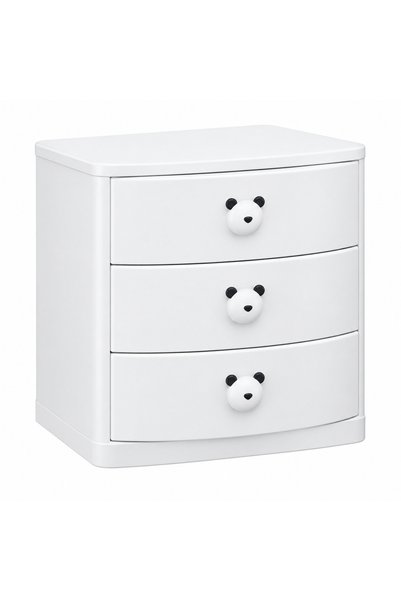 LYOBEST 3-Tier Storage Cabinet, 40 x 38 x 68 cm, White