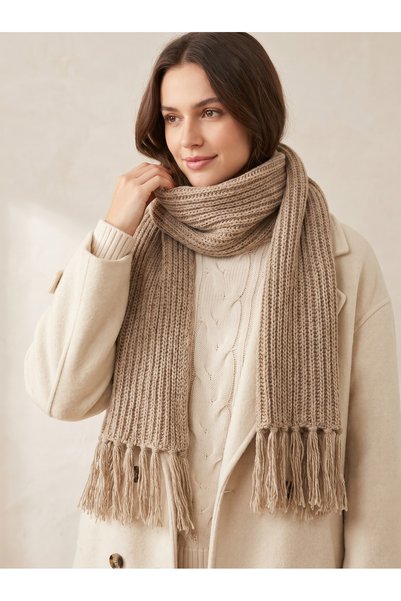 PIECE SIGNATURE Women's & Men's Brioche Knit Thessaloniki Scarf (145x16 cm) -...
