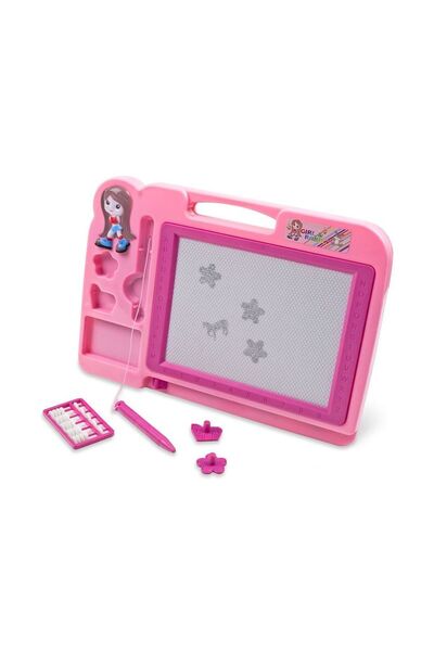 Jumbo Tabla Magnetica Dubla pentru Desen Roz - 21x30cm
