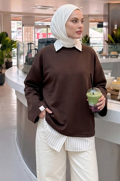 zenne Basic Tunic 27134 - BROWN