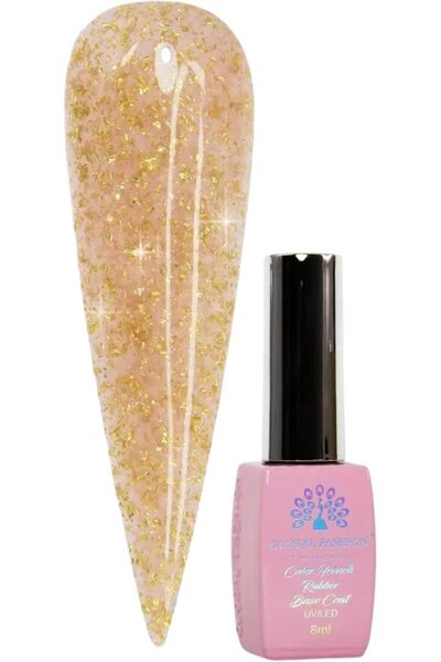 GLOBAL FASHION Professional Non-Toxic Flakes Base Coat for Women - Vegan, Cru...