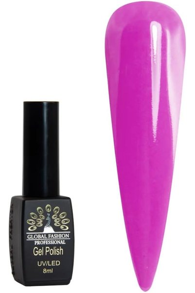 GLOBAL FASHION Professional Black Elite Gel Nail Polish 144 Magenta, 8ml - So...