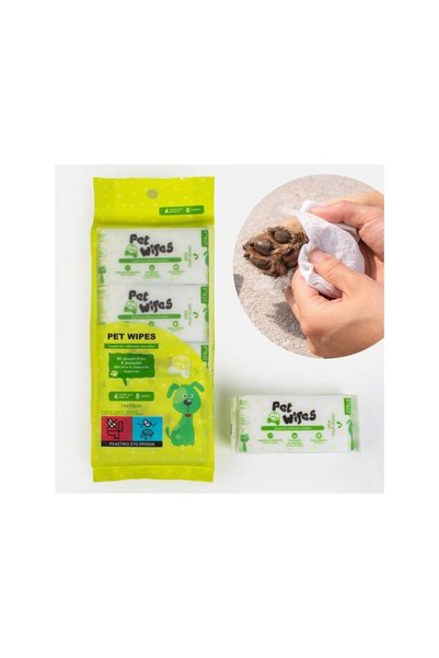 Jumbo Mini Servetele Umede pentru Animale de Companie cu Aloe & Musetel - 4buc